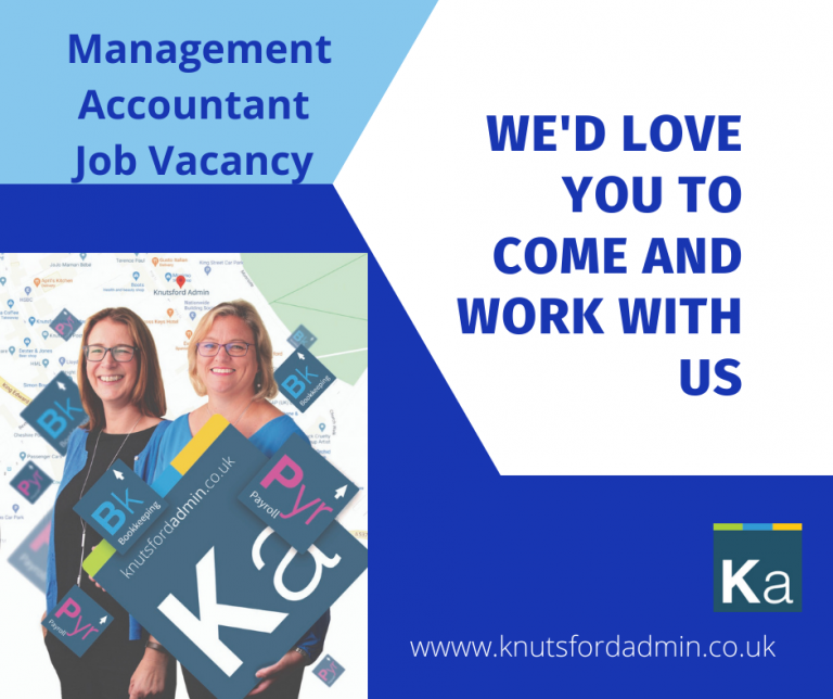 Job Vacancy – Management Accountant – Knutsford, Cheshire. Full time or Part time.